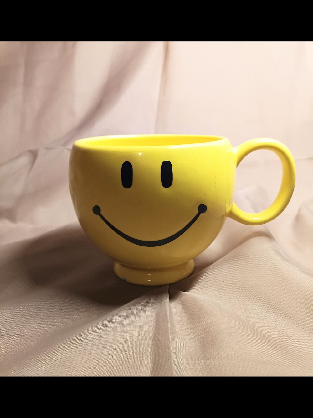 Yellow Smiley Face Ceramic Coffee Mug - Cute Drinkware